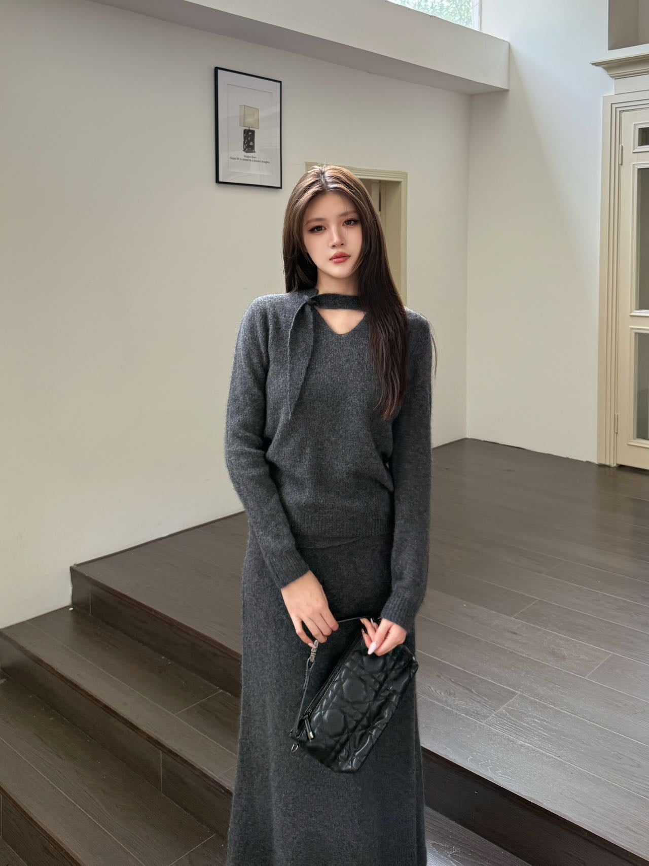 CD 25fw knitted suit