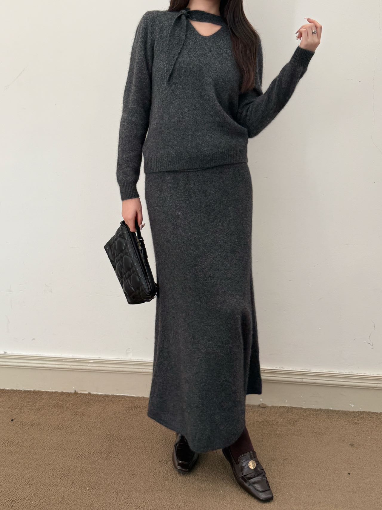 CD 25fw knitted suit