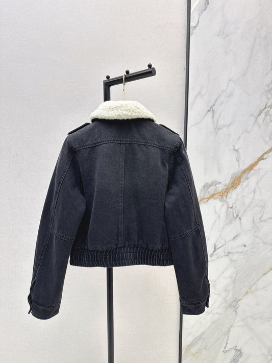 Miu 25fw denim padded jacket