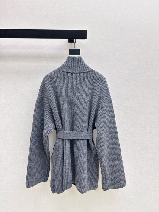 Brun 25fw knitted pea coat