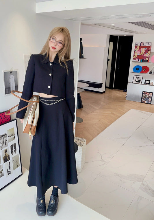 CD 25fw elegant jacket skirt set