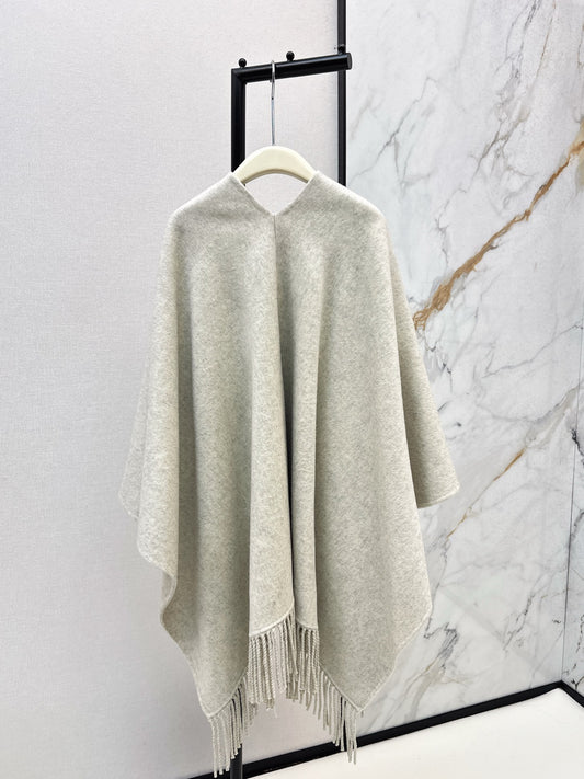 Brun 25fw wool cape