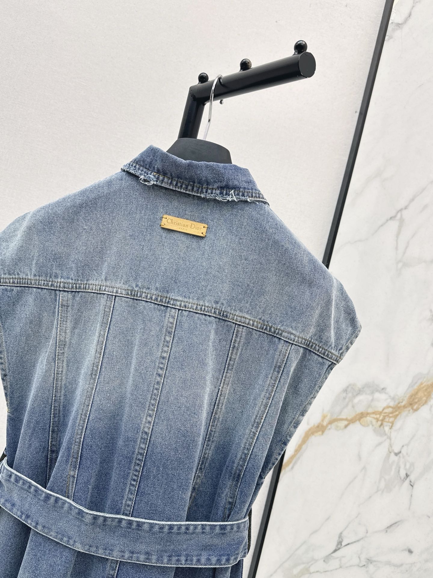 CD 25fw denim sleeveless dress