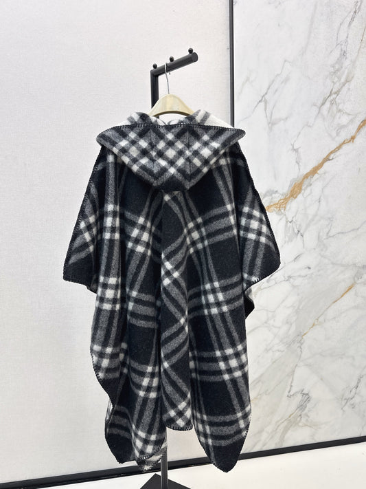 Bur 25fw hooded cape