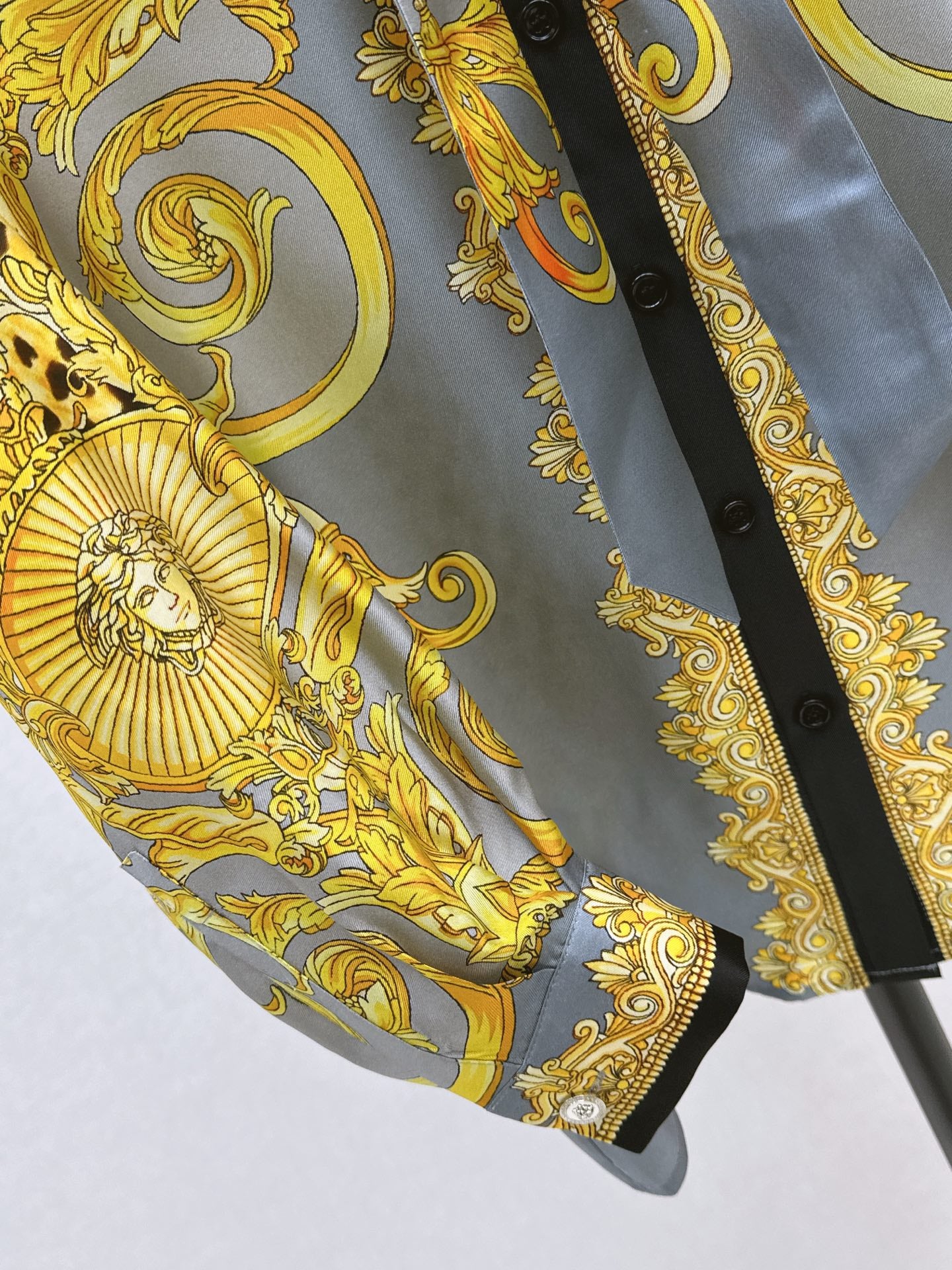 Ver 25fw print silk shirt