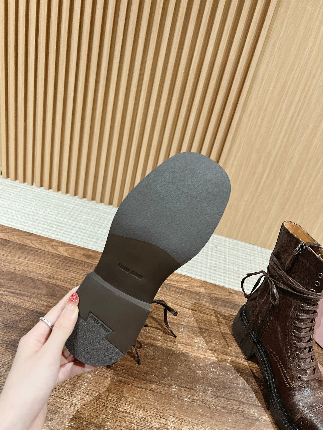 Miu 25fw combat boots