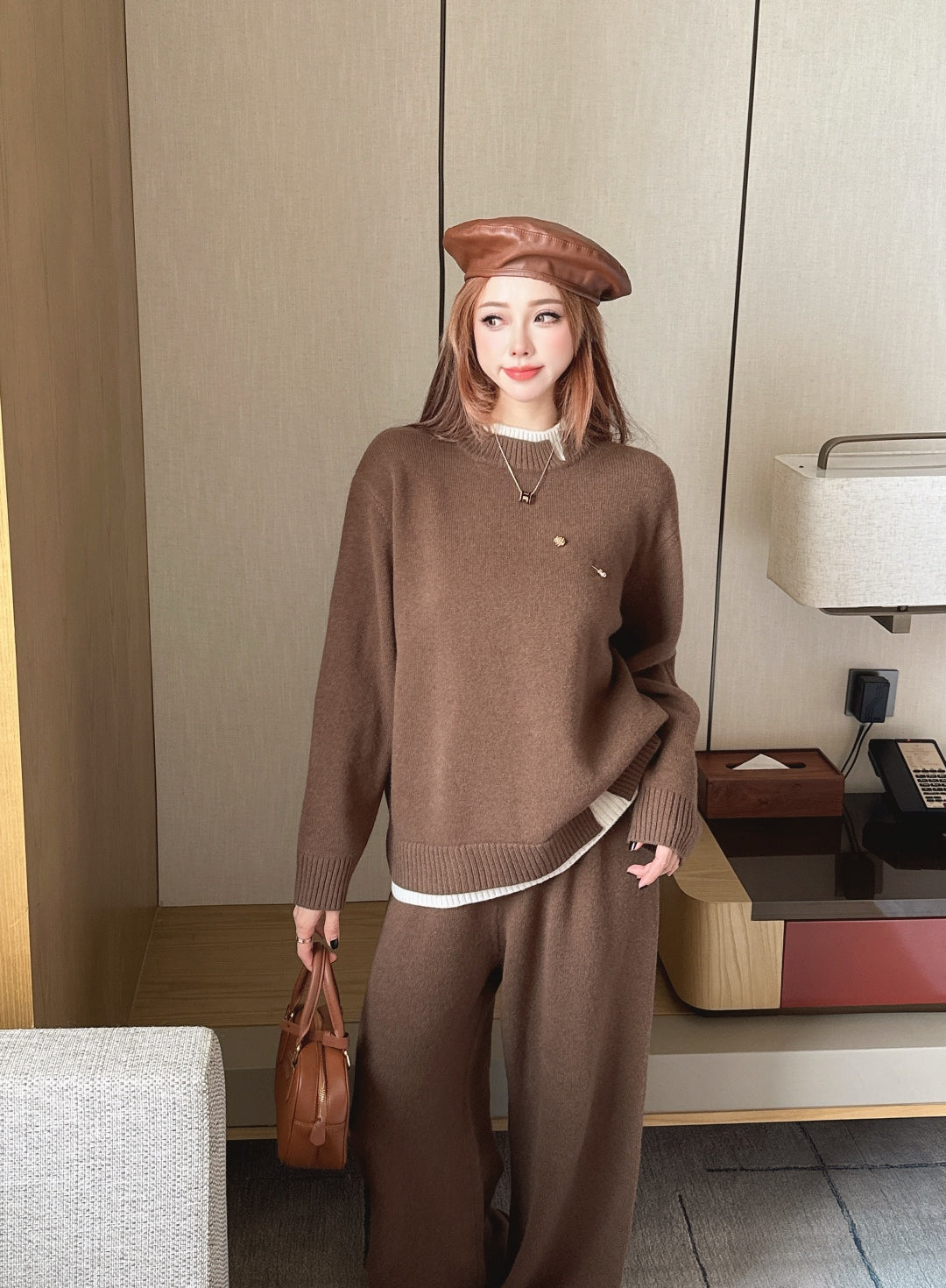 Loro 25fw sweater pants sets