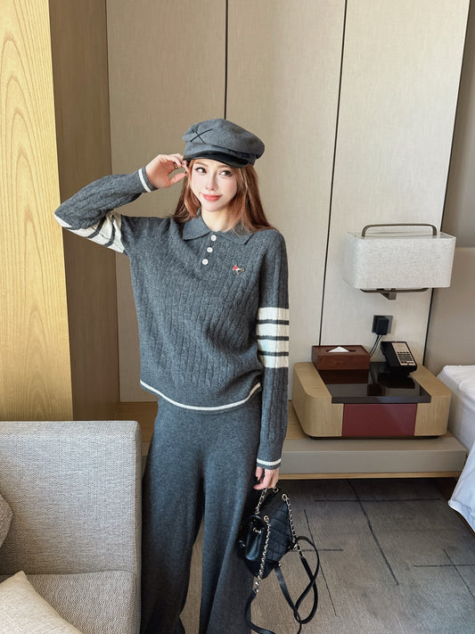 Thom 25fw sweater pants sets