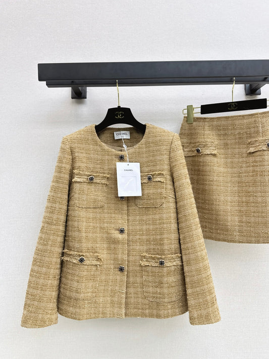 Chan 25fw woven tweed suit