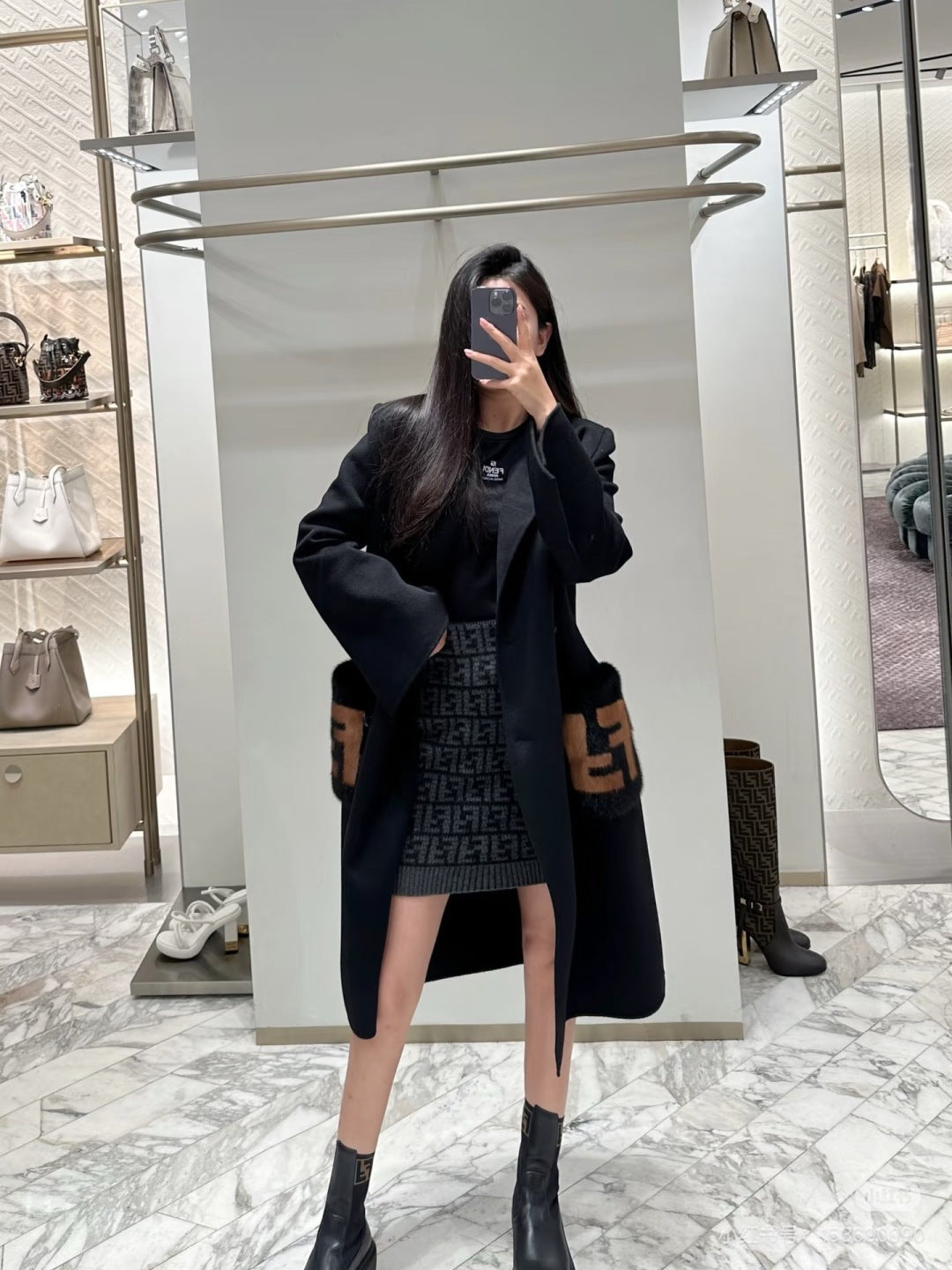 Fend 25fw wool overcoats