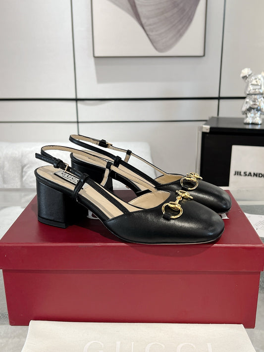Gucc 25fw slingback chunky heels