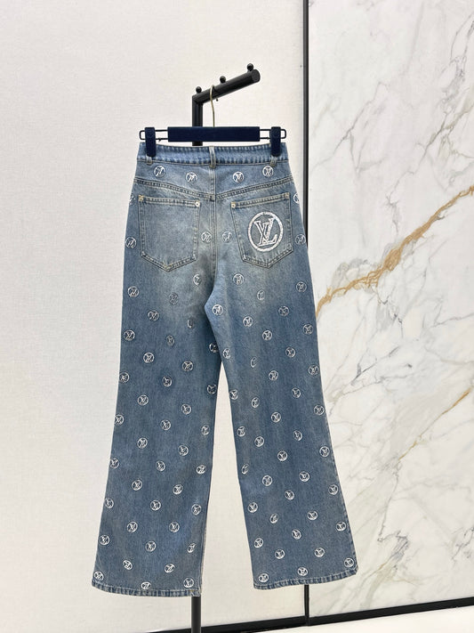 Loui 25fw embroidery denim pants