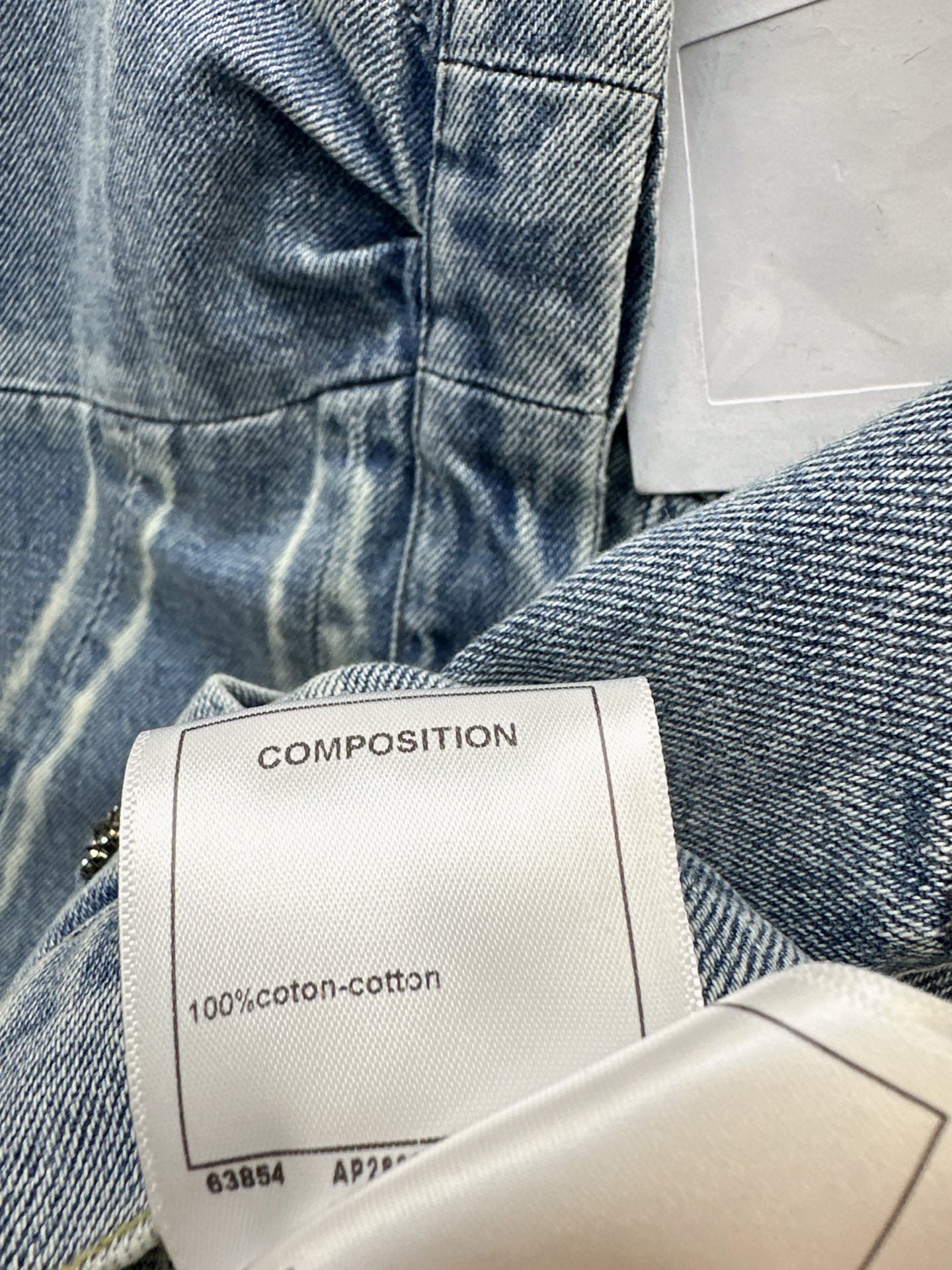 Chan 25fw bow print denim vest