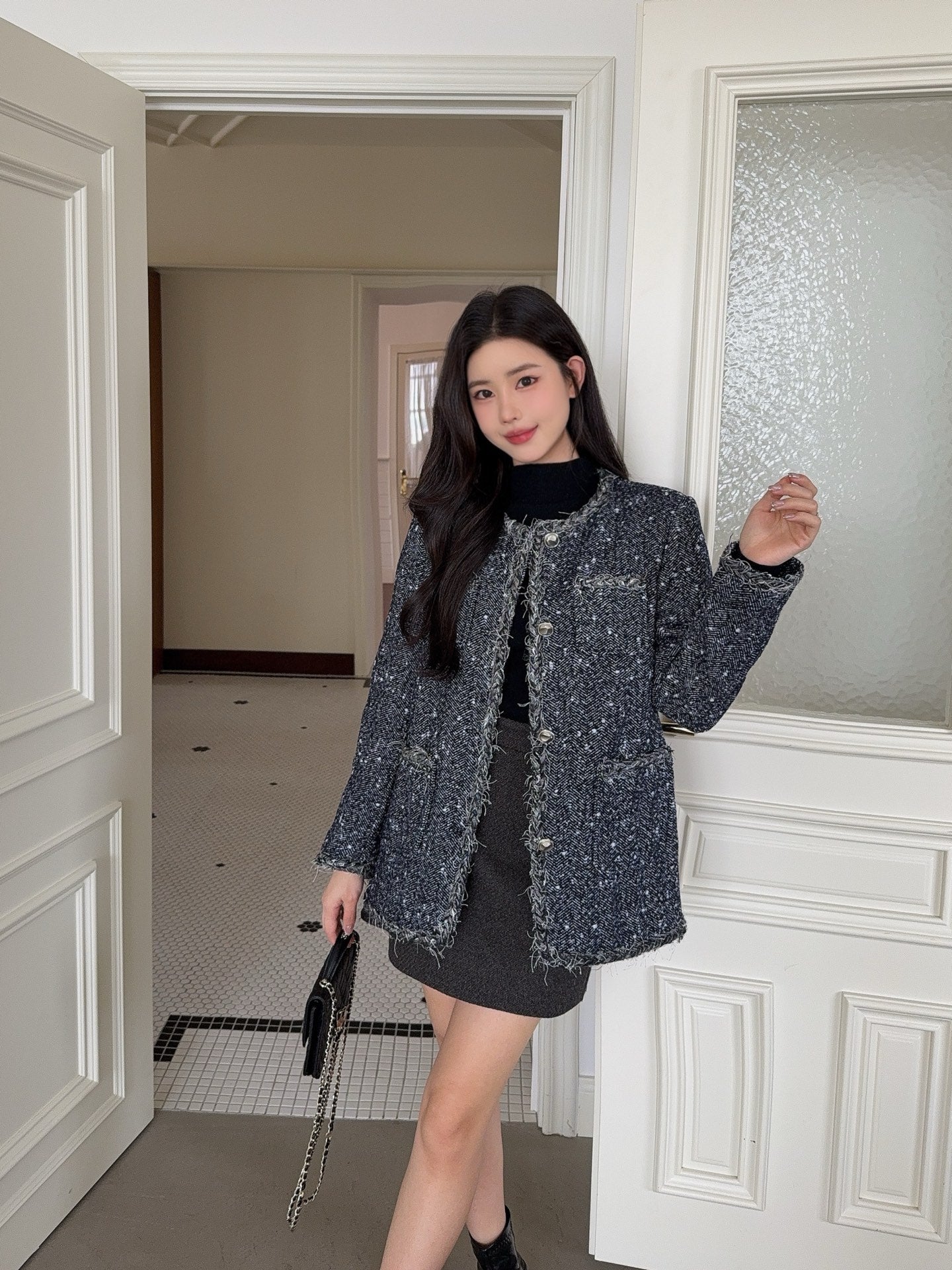 Chan 25fw tweed woven jacket