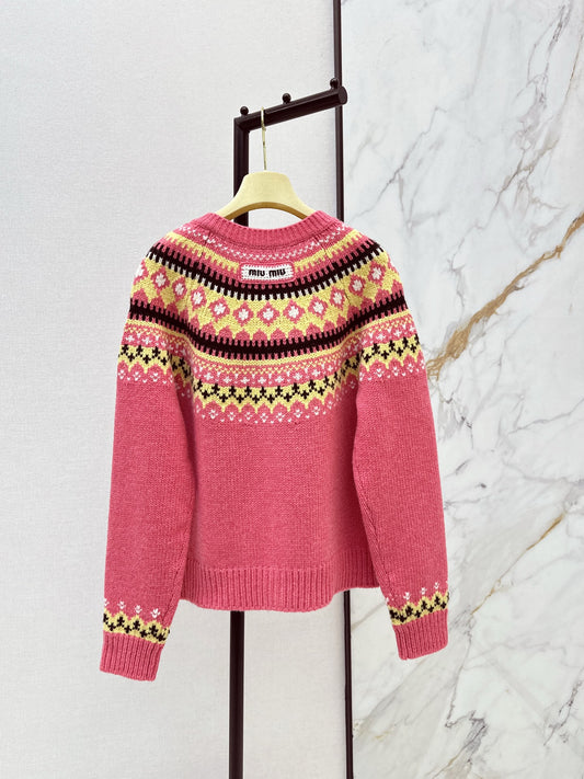 Miu 25fw jacquard cardigan