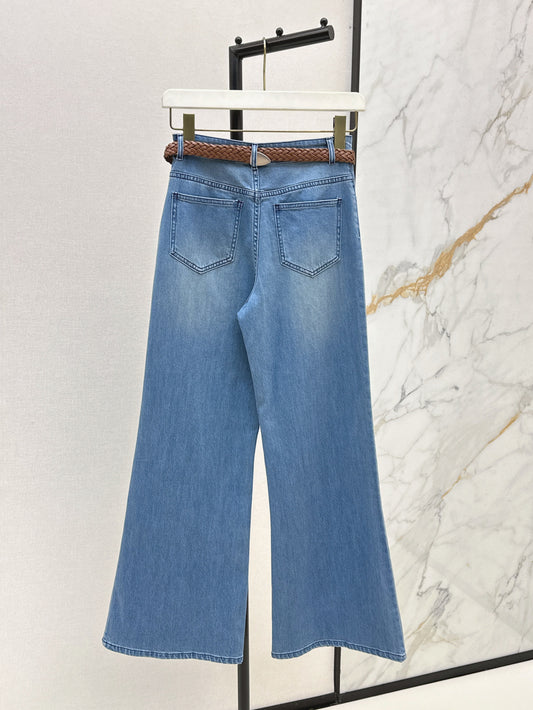 Loe 25fw jeans with woven belt