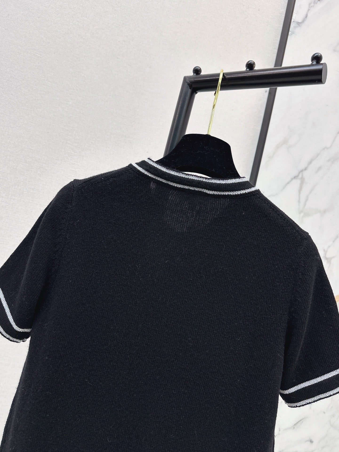 Chan 25fw short-sleeved knit cardigan