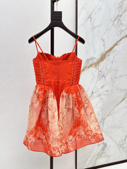 Zimm 25fw print slip dress