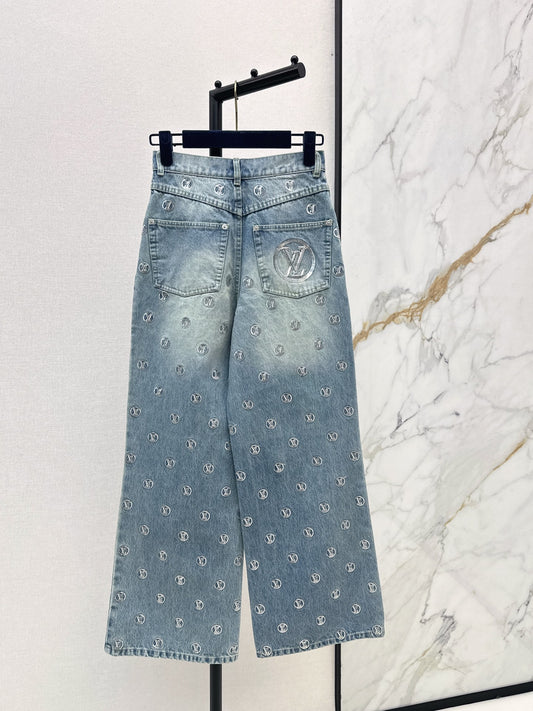Louis 25fw embroidery jeans
