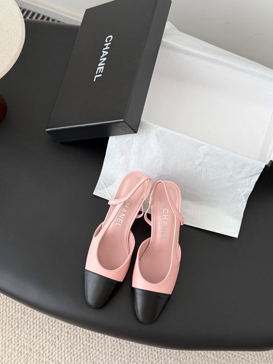 Chan 25fw slingback chunky heels