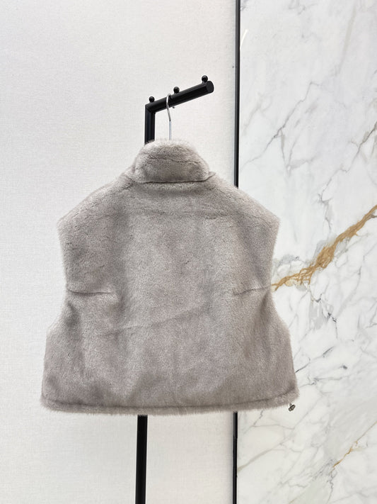 Brun 25fw reversible faux fur vest jacket