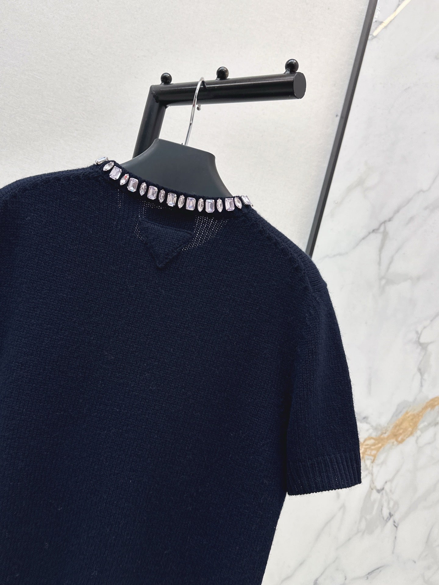 Prad 25fw rhinestone sweater