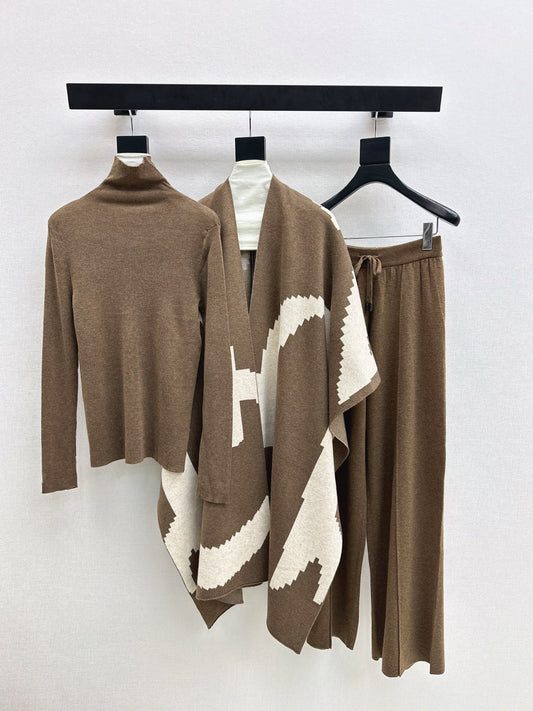 Max 26ss knit outfit sets with cape