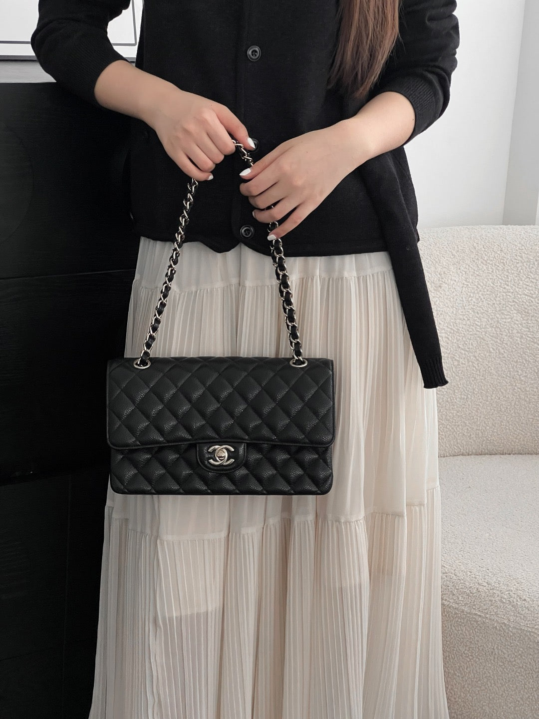 Chan cf25 chain shoulder bag