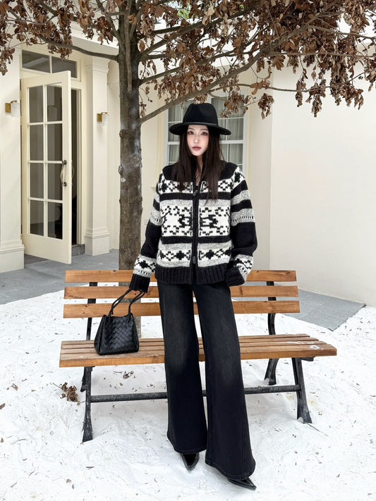 Loro 26ss fair isle jacket