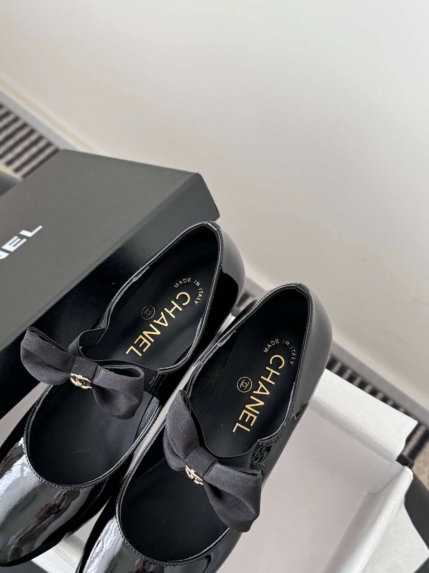 Chan 26ss chunky heel mary jane shoes