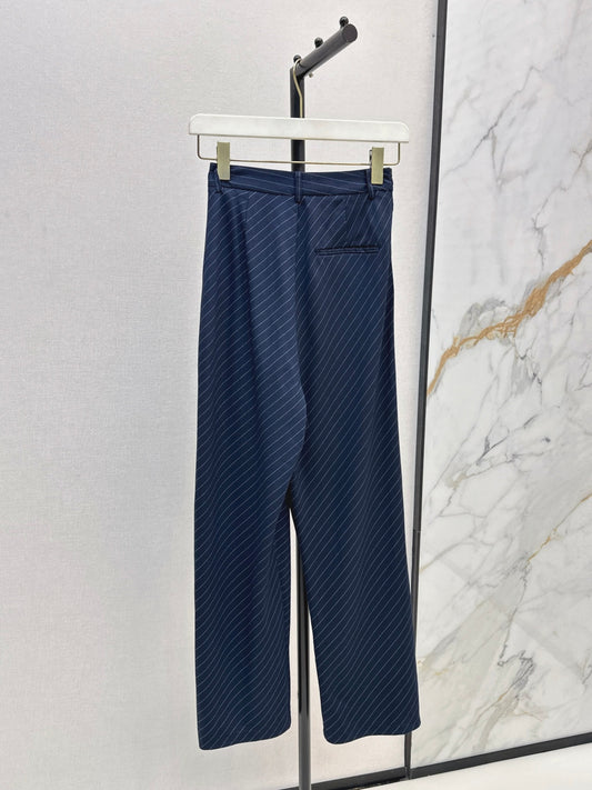 Loe 26ss folds high-waist pants suits
