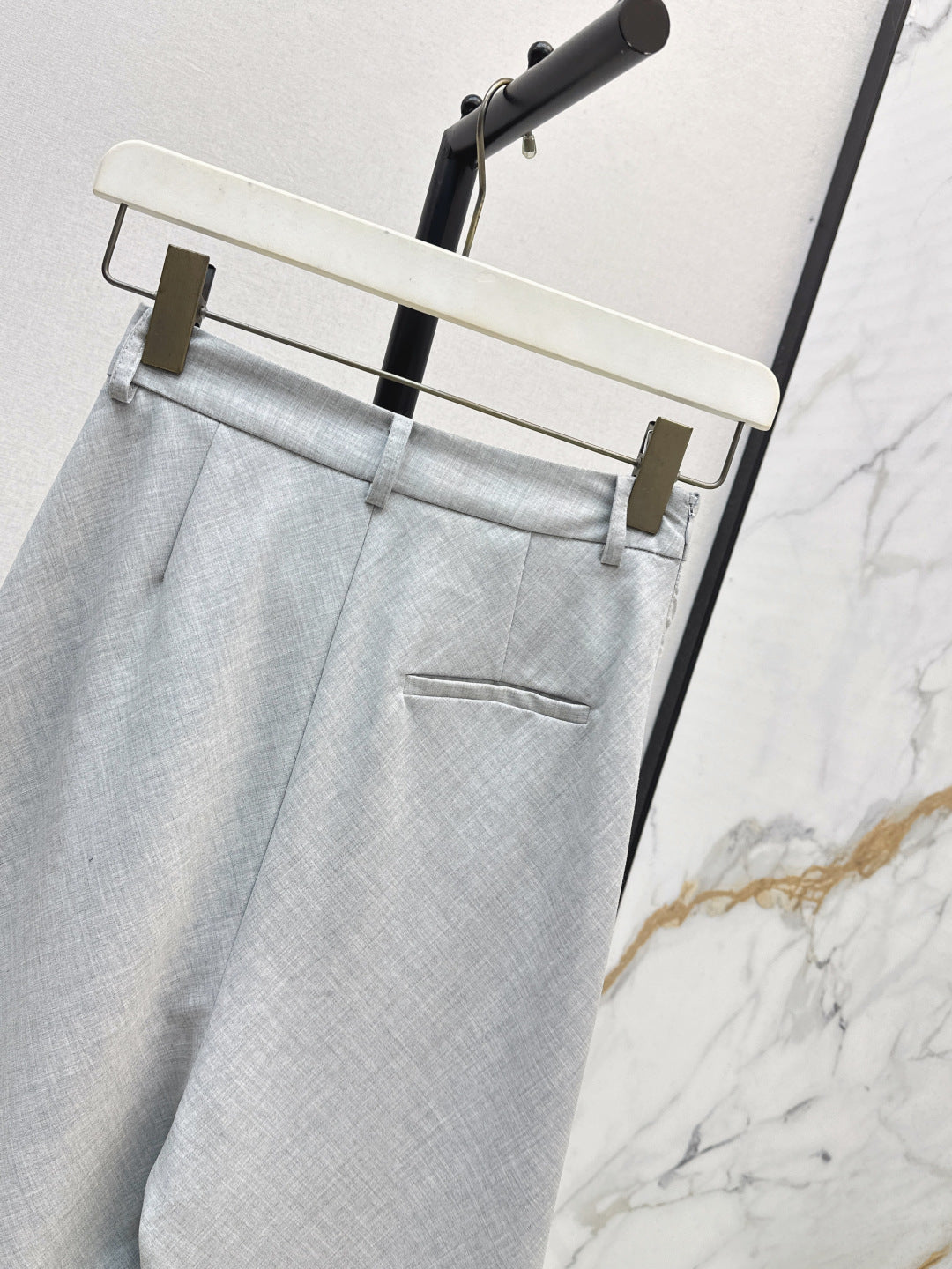 Loe 26ss folds high-waist pants suits