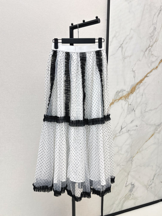 CD 26ss polka dot mesh skirts