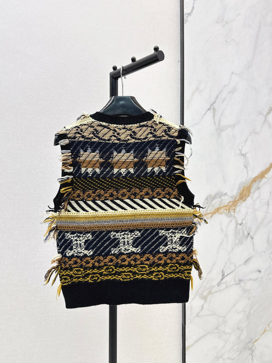 Celi 26ss tassel knit vest
