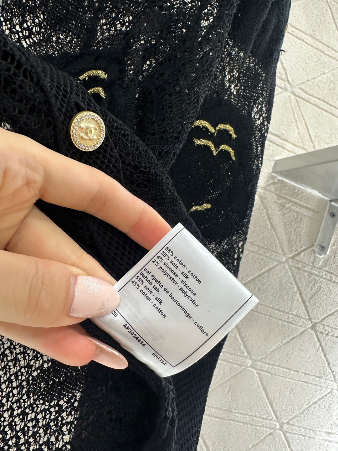 Chan 26ss 3d floral embroidery cardigan