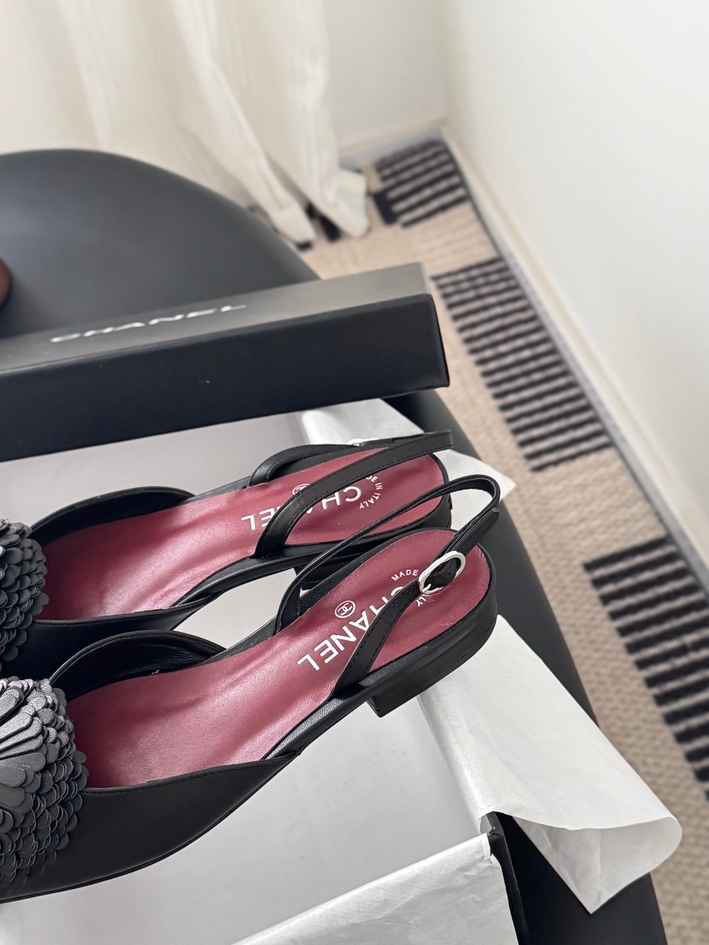 Chan 26ss slingback flats