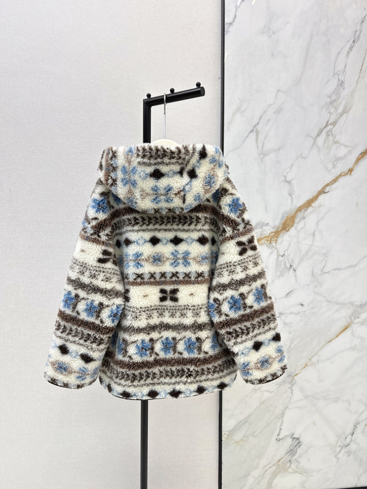 Loro 26ss fair isle fleece jacket