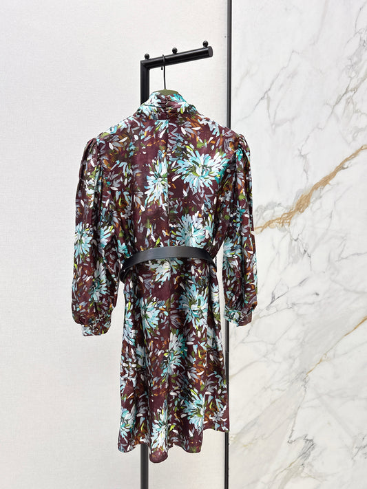 Gucc 26ss 3d floral print dress