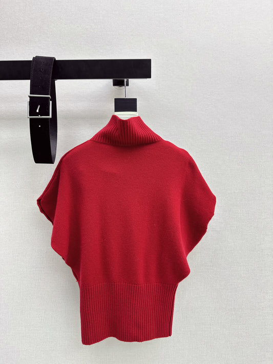 Brun 26ss sleeveless sweater with belted