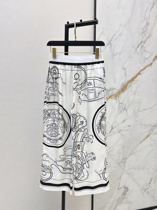 Herm 26ss print wide-leg pants