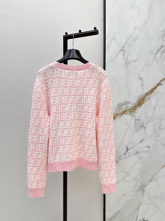 Fend 26ss jacquard knit cardigan