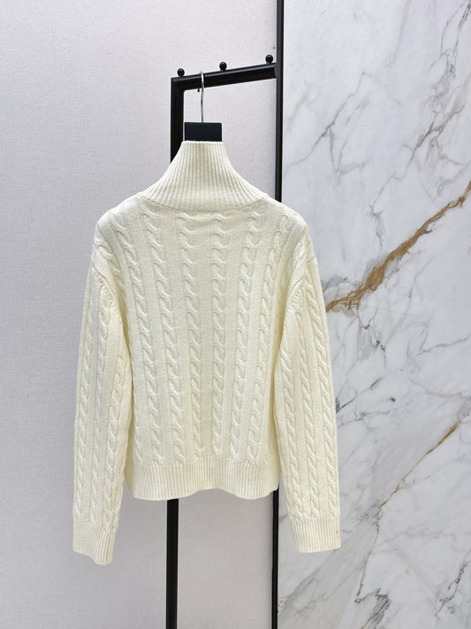 Ralp 26ss zip-up cable sweater