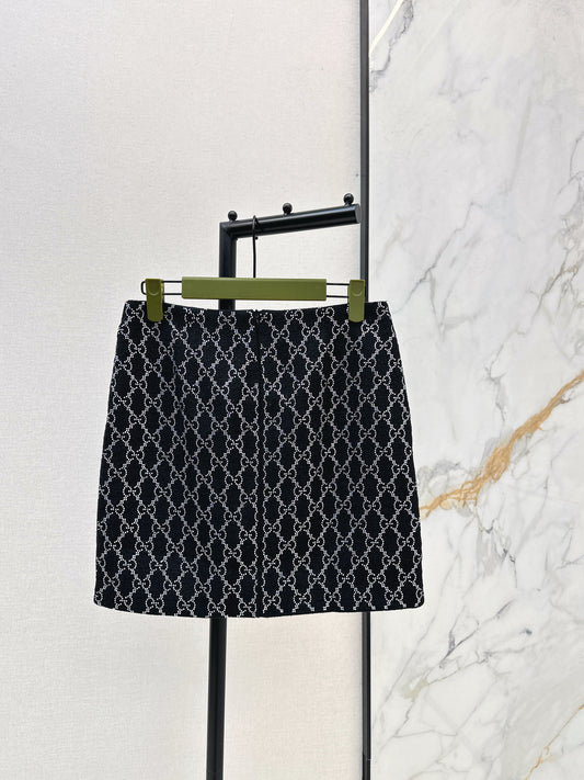 Gucc 26ss rhinestone skirts