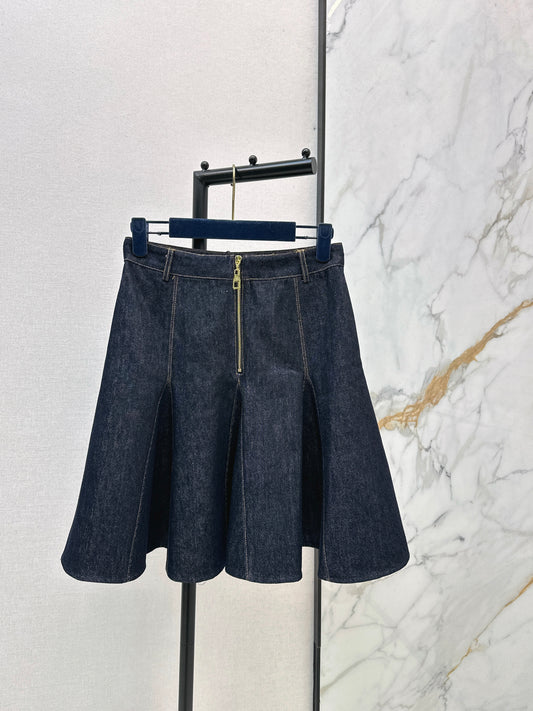 Louis 26ss A-line denim skirts