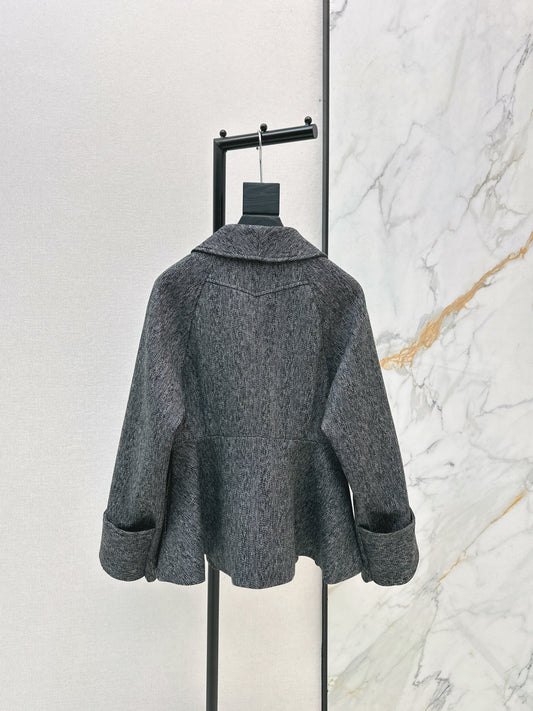 Chol 26ss ruffle-hem belted jacket