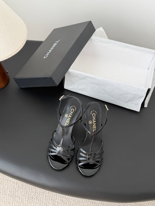 Chan 26A pearl gladiator high heel sandals