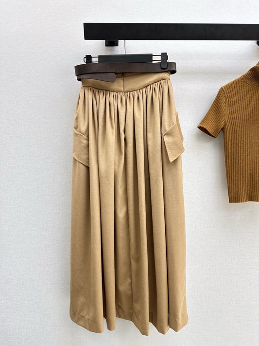 Max 26ss high waisted belted full skirt