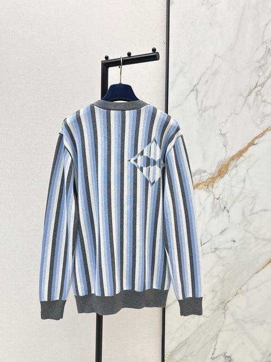 Louis 26ss stripe knitted cardigan