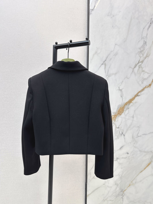 Gucc 26ss cropped collared jacket