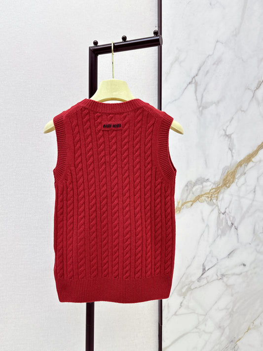 Miu 26ss sleeveless knit vest